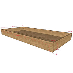 VIPACK Lit gigogne SAM 90x190 - Couchage d appoint