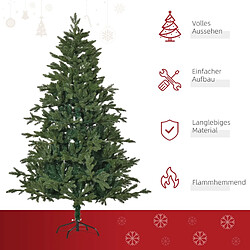 Avis Blossom Paris Sapin de Noël artificiel 1.8 m, PVC PE métal Vert Ø120x180 cm