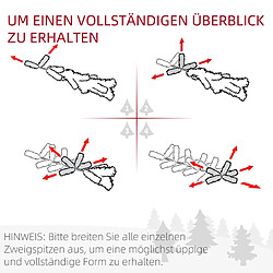 Acheter Blossom Paris Sapin de Noël artificiel 210 cm, branches PVC enneigées, pliable, support métal, Vert/Blanc
