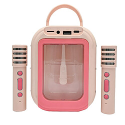 Lexibook Karaoke Bluetooth Rose avec 2 micros sans fil