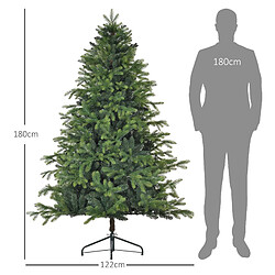 Blossom Paris Sapin de Noël artificiel 180 cm, 1700 pointes, pliable, support métal stable, vert