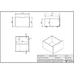 VIPACK 2 tiroirs de rangement pour lit blanc