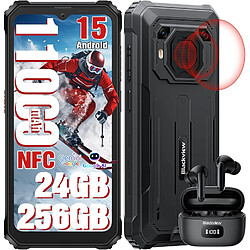 Téléphone robuste Blackview BV6200Plus, smartphone 11 000 mAh, 24 Go + 256 Go/2 To