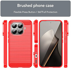 Htdmobiles Coque pour Xiaomi 15T Pro 5G - housse etui silicone gel carbone + film ecran - ROUGE