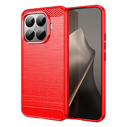 Htdmobiles Coque pour Xiaomi 15T Pro 5G - housse etui silicone gel carbone + film ecran - ROUGE