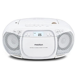 Radio CD - MEDION - FM - 2x2,2W RMS - Blanc