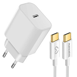 Mayaxess Chargeur Secteur pour Google Pixel 10 Pro XL 20W + Câble USB-C 1m Blanc