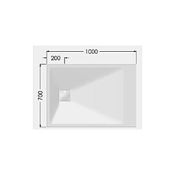 Receveur ONYX blanc 1000 x 700 mm AKW 12822WH CH