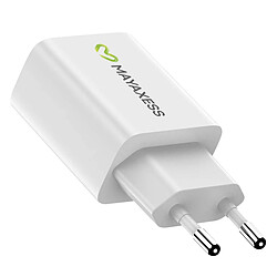 Mayaxess Chargeur Rapide pour Samsung Galaxy S25 USB-C 20W Blanc pas cher