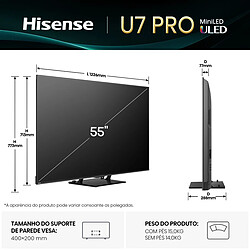 Avis Hisense 55U7Q PRO Téléviseur 55" Mini LED ULED 4K 165Hz HDMI 2.1