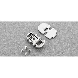 Charnière centrale avec cache PACTA blanc SALICE FRCK59RXXX1