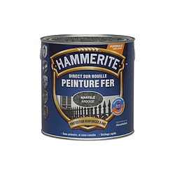 Peinture fer HAMMERITE Direct Sur Rouille Gris Ardoise 0,25 L