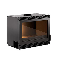 Insert à bois 8kw anthracite - P967001 - INVICTA Insert Invicta ALIZEO Turbo 8 kW en fonte anthracite, rendement 77,2%, sortie fumées dessus Ø150 mm, bûches jusqu'à 58 cm, volume 105–240 m³, ECO-DESIGN, Flamme Verte 7?, garantie 5 ans