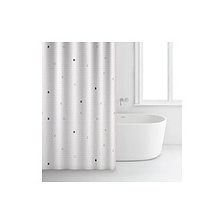 RIDEAU DOUCHE 180X200 POLYESTER BLC/MO RAYEN - 2348