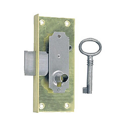 Select Serrure à entailler bibliothèque - Laiton brossé