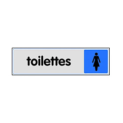 Plaque toilettes femmes en plexi couleur 170x45mm NOVAP 4036496