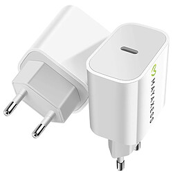 Acheter Mayaxess Chargeur Rapide pour Samsung Galaxy S25 USB-C 20W Blanc