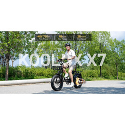 Vélo Électrique pliable KOOLUX X7 - Moteur 750W - Vitesse maximale 50km/h - Batterie 48V 25AH - Autonomie 120km