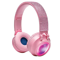 Lexibook Casque lumineux pliable Bluetooth et filaire Girly avec limitation du volume