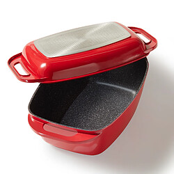 STONELINE® Rôtissoire 40 x 22 cm, avec couvercle en fonte d'aluminium