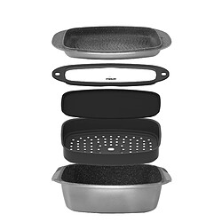 STONELINE® 9 en 1 Ensemble multifonctionnel pour rôtir et cuire au four, 5 pcs, avec couvercles