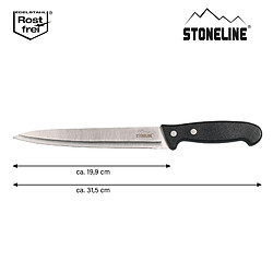 STONELINE® Couteau de boucher 31,5 cm, avec protection de lame