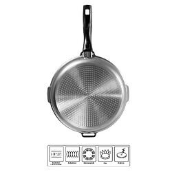 STONELINE® FUTURE Batterie de cuisine, 8 pcs, avec couvercle en verre avec fonction passoiren