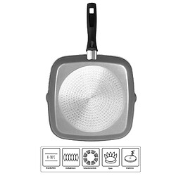 STONELINE® Poêle-grill 28 x 28 cm, avec 2 becs verseurs