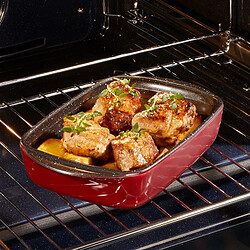 STONELINE® Plat à gratin en verre avec revêtement anti-adhésif 23 x 15 cm