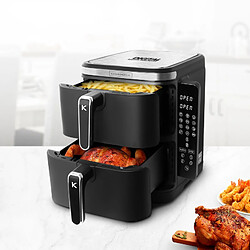 Acheter Kitchencook - Double Friteuse à Air Verticale 12l - 2800w - 12 Programmes - Thermostat Réglable - Panier à Friture Amovible
