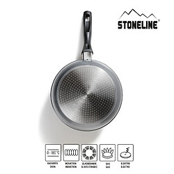 STONELINE® Batterie de Cuisine, 8 pcs - Poêles et Casseroles avec Couvercles en Verre - Revêtement Antiadhésif - Induction