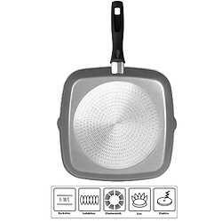 STONELINE® Poêle-grill 32 x 32 cm, avec 2 becs verseurs