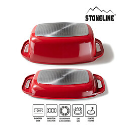 STONELINE® Rôtissoire 40 x 22 cm, avec couvercle en fonte d'aluminium