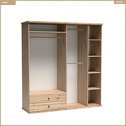 Otitec Armoire avec miroir - Bois clair