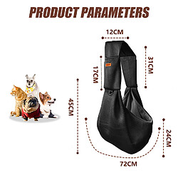 INF Sac pour petits chiens et chats - Maille respirante Black