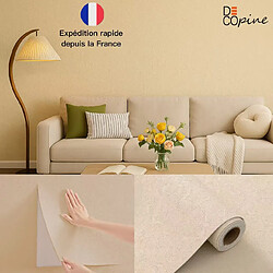 Decopine Papier peint autocollant 3D pierre naturelle jaune – PVC épais, étanche et réaliste – Rouleau 60×280 cm