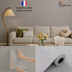 Decopine Papier Peint Autocollant Pierre 3D Gris – PVC Épais, Ultra-Réaliste, Étanche & Lessivable – Rouleau 60×280 cm