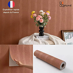 Decopine Papier Peint Autocollant Rouge Effet Pierre 3D – PVC Épais 60×280 cm – Imperméable et Facile à Poser