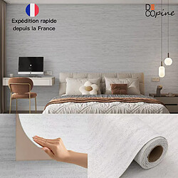 Decopine Papier peint 3D autoadhésif effet pierre grise – Rouleau 60×280 cm, épais, imperméable et facile à poser