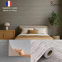 Decopine Papier peint autocollant 3D effet pierre gris foncé – Étanche, réaliste et facile à poser – Rouleau 60×280 cm