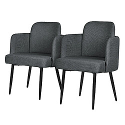 ML-Design Lot de 2 chaises de salle à manger Chaise avec accoudoirs Chaise de salon Polste