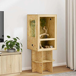 vidaXL Terrarium Marron 50 x 50 x 80 cm OSB