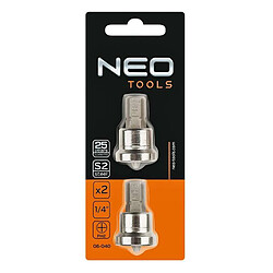 Lot de deux embouts de visseuse placo 1/4 NEO TOOLS 06-040