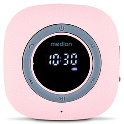 Radio de Douche - MEDION - FM - Bluetooth - IPX6 - Ventouse de fixation - Rose