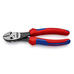 Knipex pince coupante diagonale TwinForce - 180 mm Pince coupante diagonale - en acier - poignées bi-matière - revêtement TPR/caoutchouc