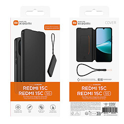 Made for Xiaomi MFXIAOMI Étui Portefeuille pour Redmi 15C avec Dragonne Amovible Noir pas cher