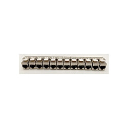 Pack de 12 noyaux keystone RJ45 Cat.6a - LINEAIRE - PR24AS12 - Court - Blindé