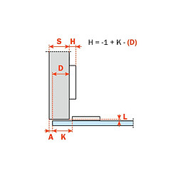 Charnière série B à coller amortie SALICE CBG2AE9