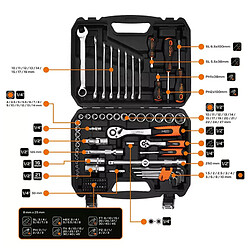 Neo tools Coffret à outils douilles - Graphite pas cher