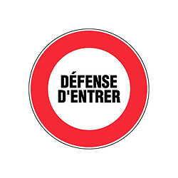 Panneau d’interdiction rond 300mm Défense d entrer NOVAP 4061160